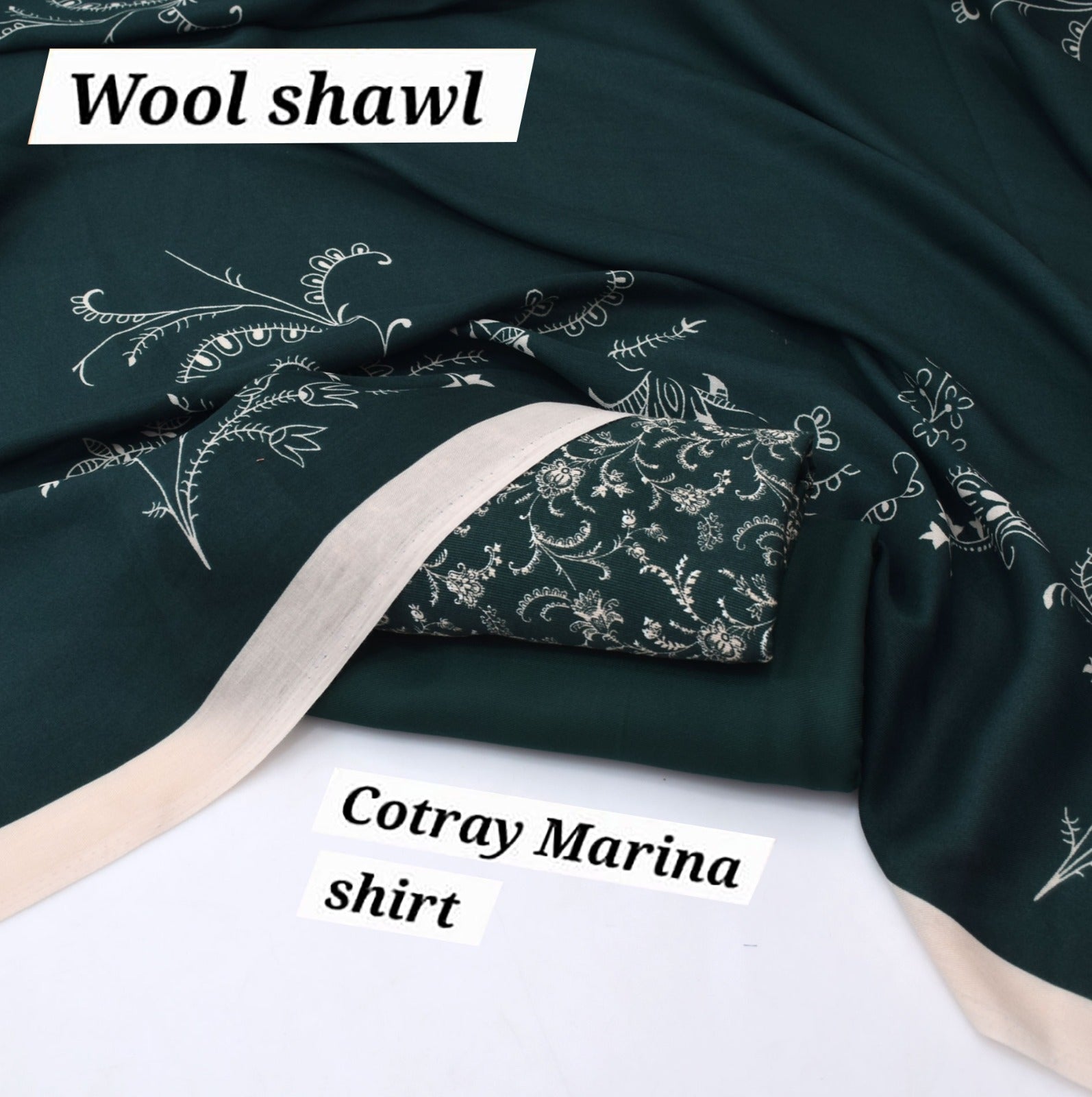 COTRAY MARINA WOOL SHAWL 3PCS