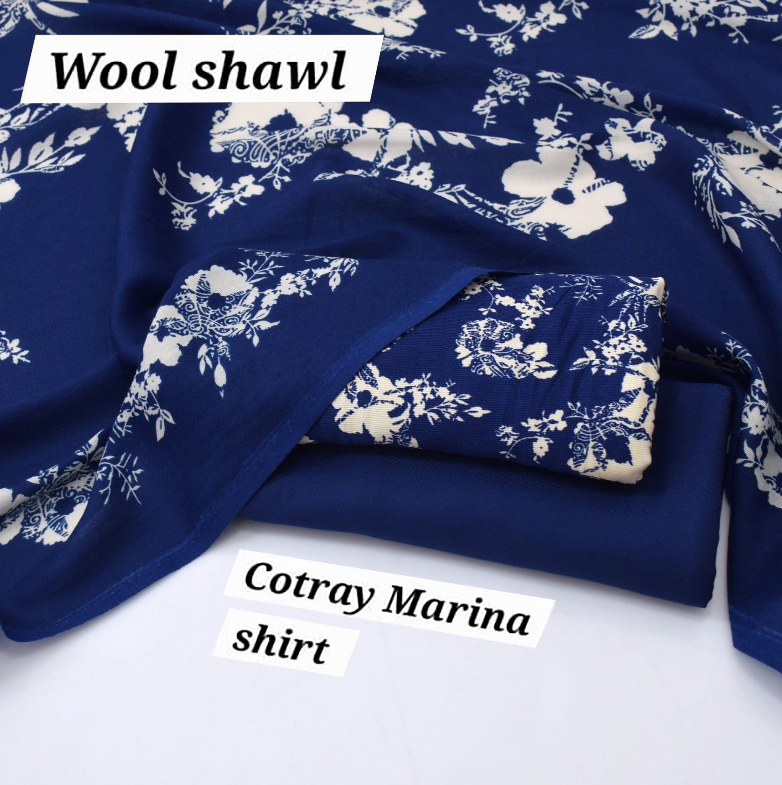 COTRAY MARINA WOOL SHAWL 3PCS