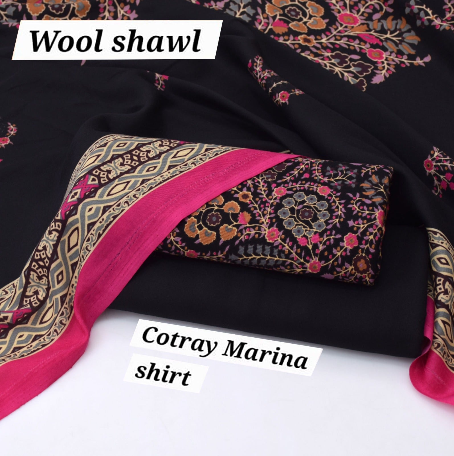 COTRAY MARINA WOOL SHAWL 3PCS