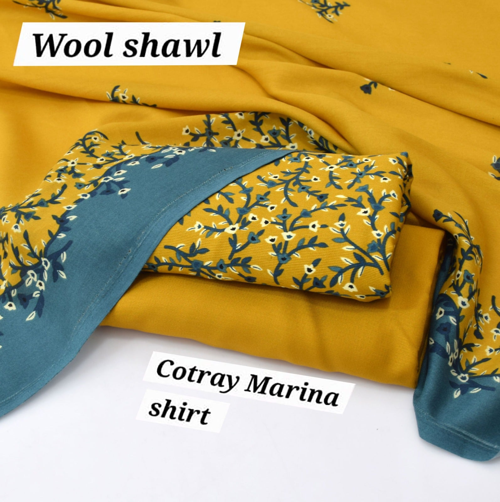 COTRAY MARINA WOOL SHAWL 3PCS