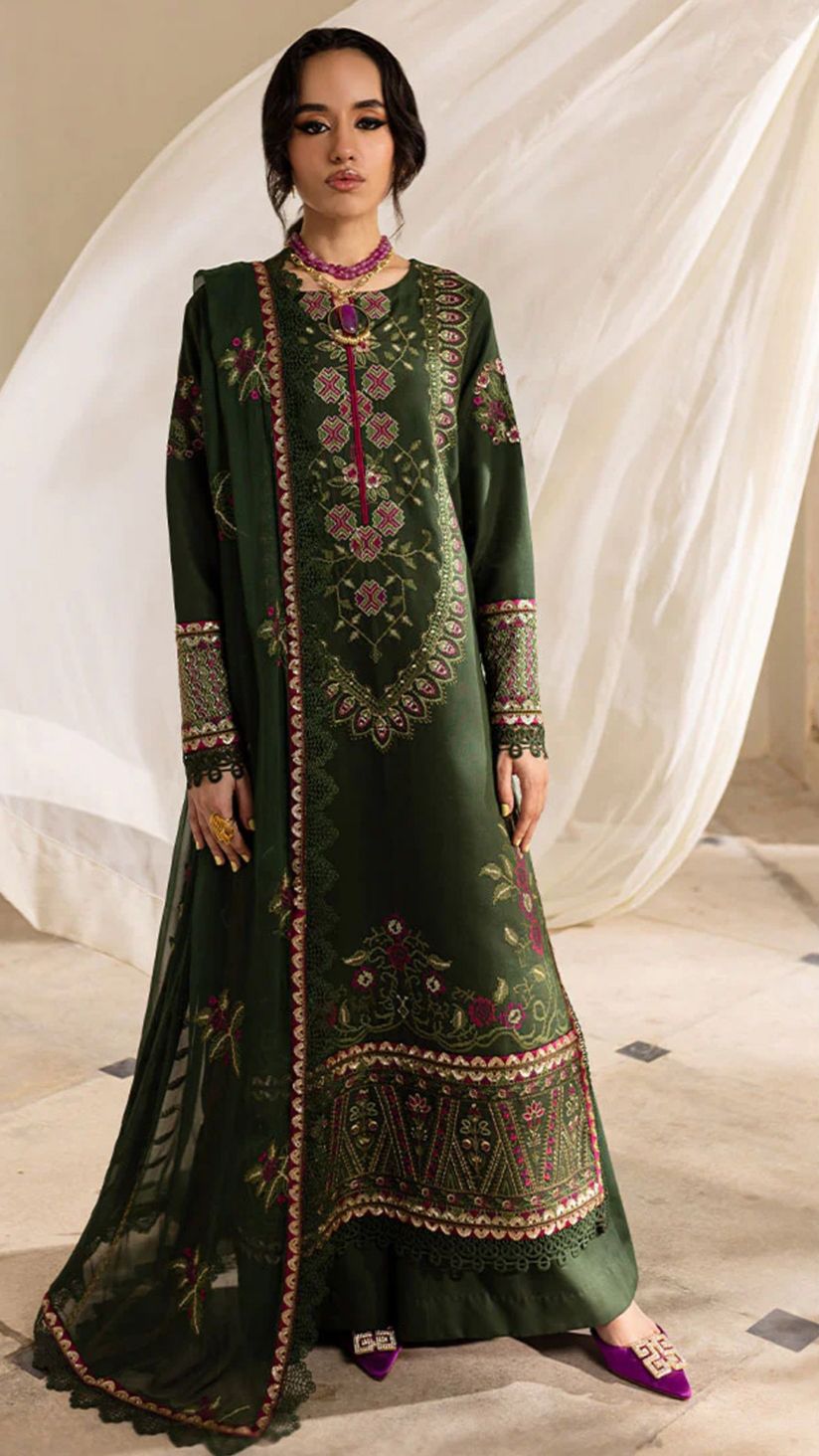 3PC DHANAK EMBROIDERED