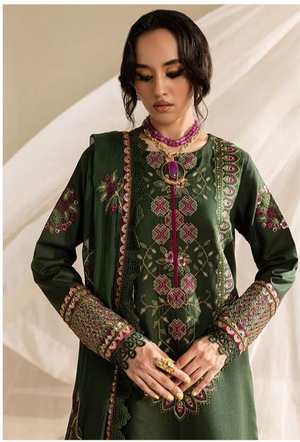 3PC DHANAK EMBROIDERED