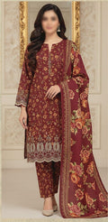 3PC DHANAK EMBROIDERED