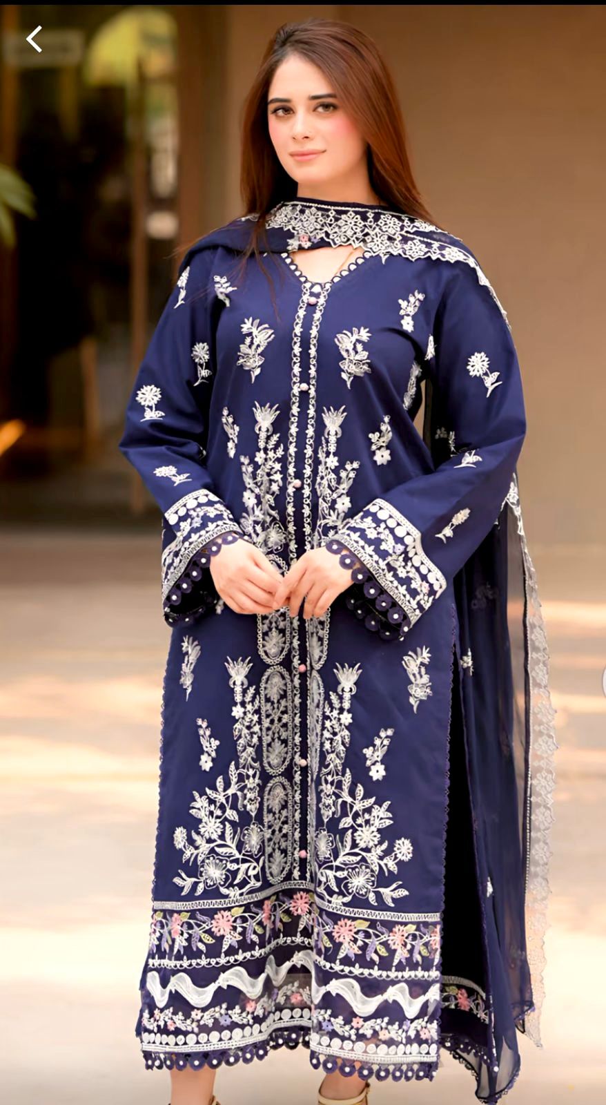 3PC DHANAK EMBROIDERED