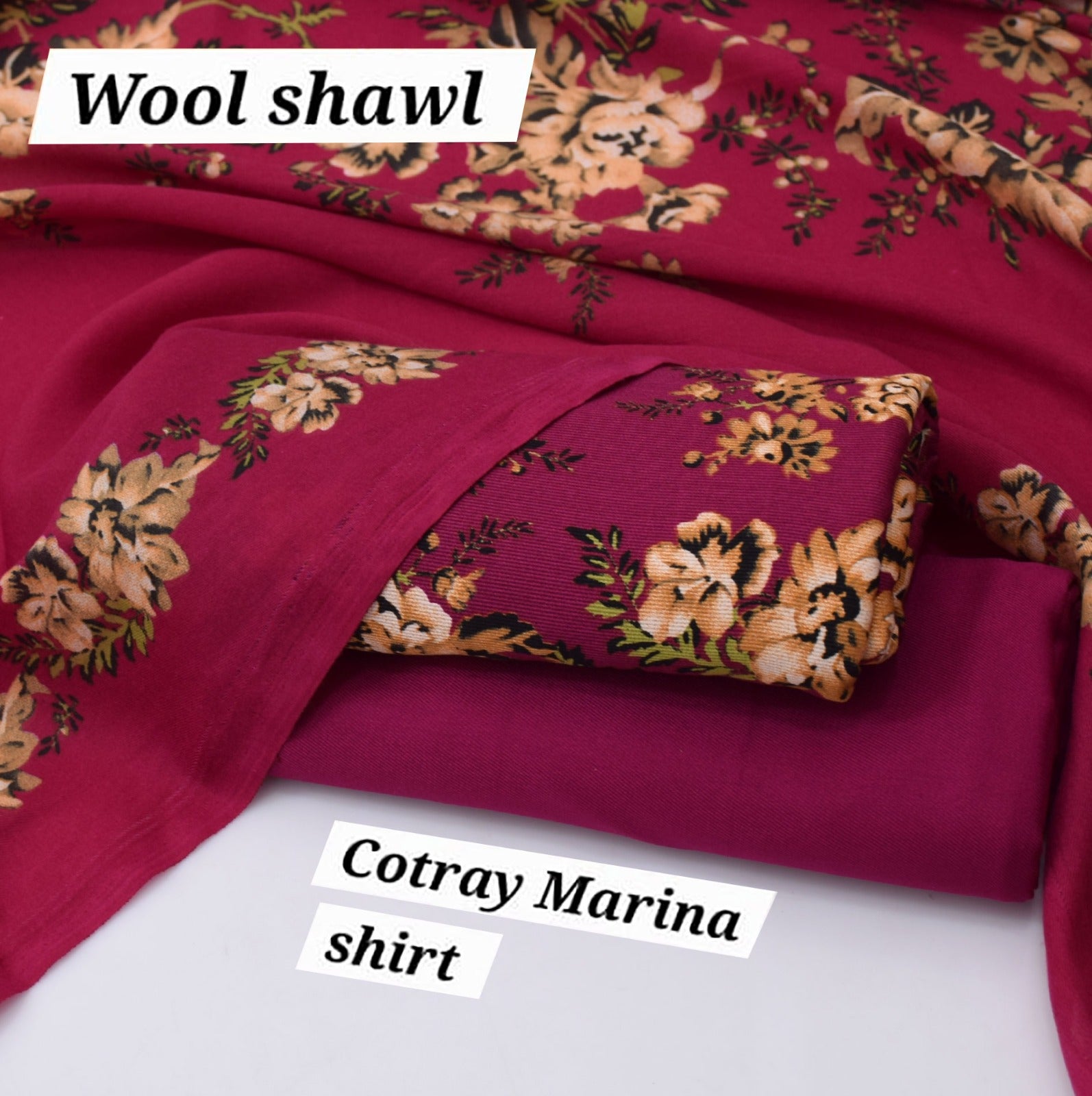 COTRAY MARINA WOOL SHAWL 3PCS
