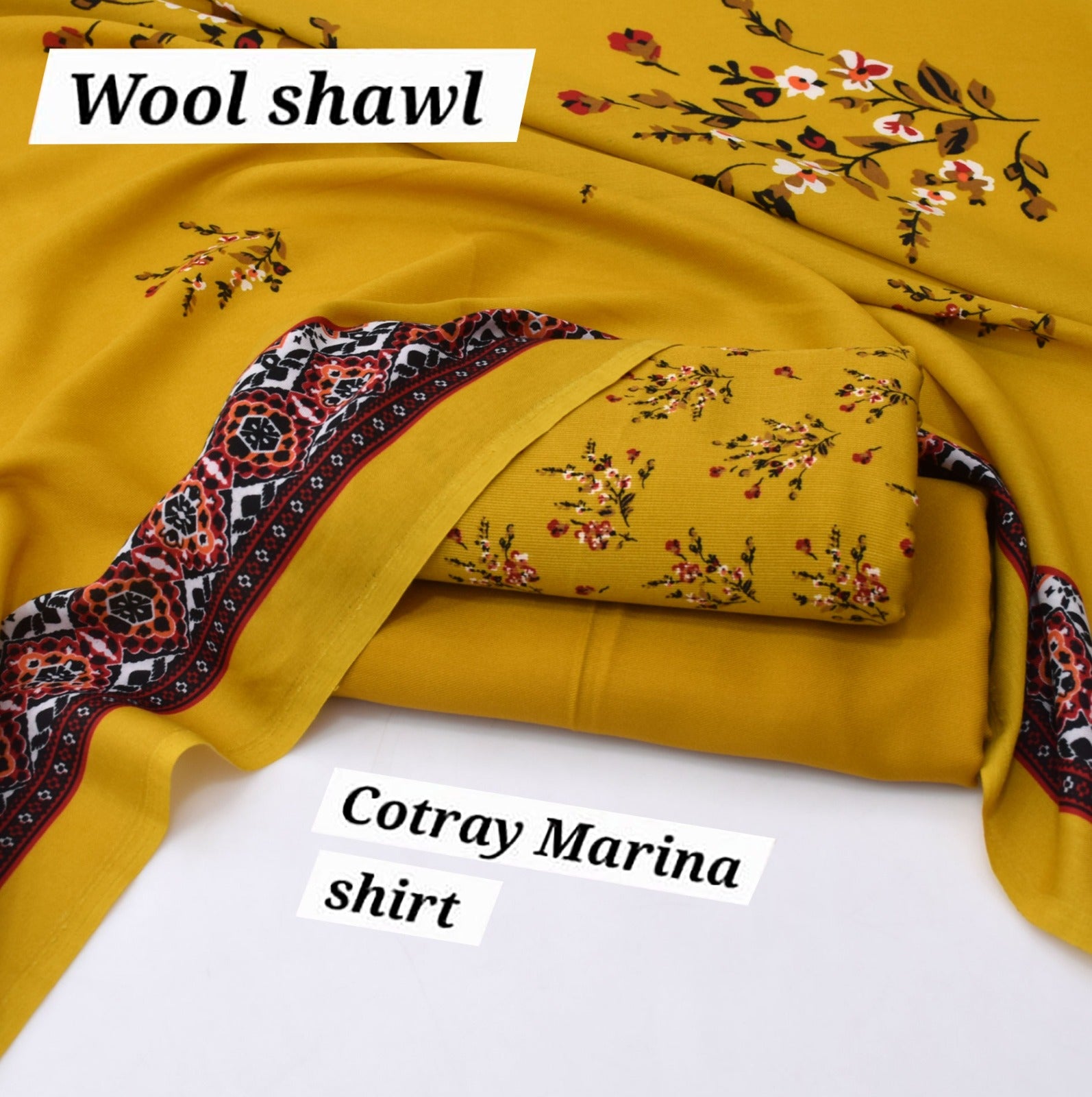 COTRAY MARINA WOOL SHAWL 3PCS